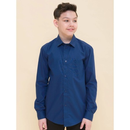 Hotgog shirt for boys, height 122 cm, dark blue color-1