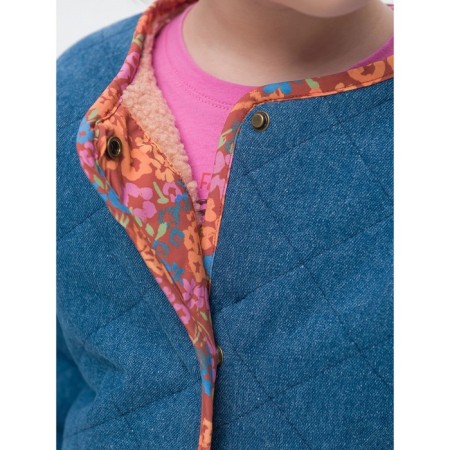 Bilateral jacket for girls, height 104 cm, jeans color-10