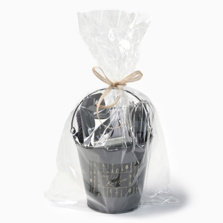 Gift kit Kitchen: bucket, towel 35x60, spatula, brush, corolla, sponge-12