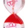Gel watch "I love you", anti -stress, 7.5 x 13 cm, red