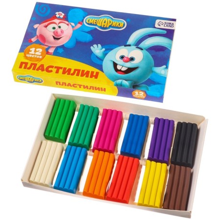 Plasticine Smeshariki, 12 colors, 180 g-5
