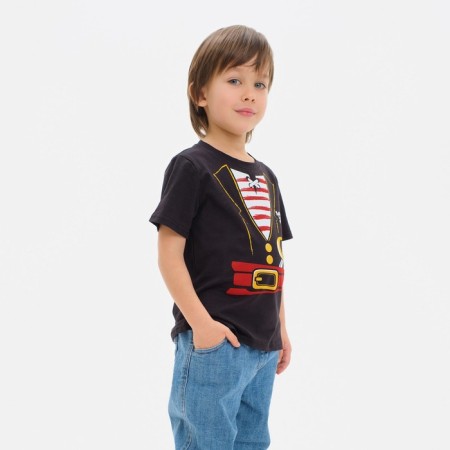 T-shirt Children's KAFTAN "Pirate", black, height 110-116 (32)-3