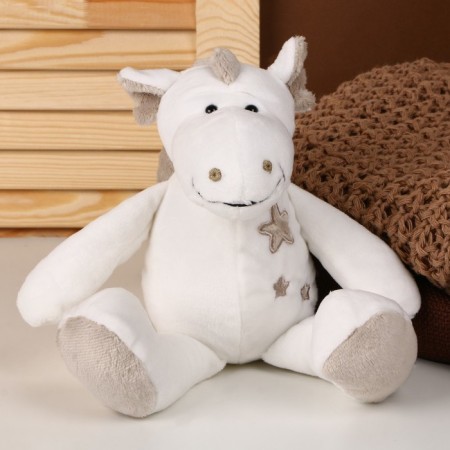 Soft toy "Dragon with stars", 18 cm, white color