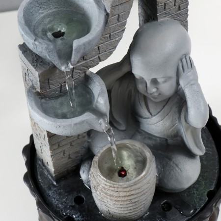 The desktop fountain from the network, the backlight "Little Buddha against the Stone Wall" 27x20x20 cm-4