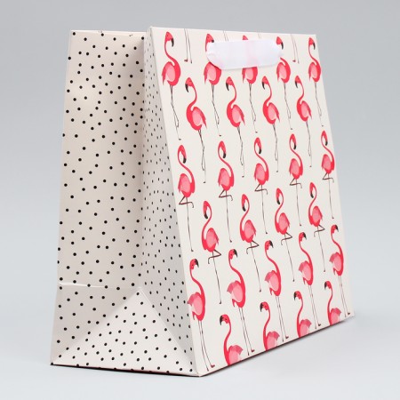 Package Gift Laminated Horizontal, Packaging, Flamingo, ML 27 x 23 x 11.5 cm-2
