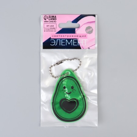 Avocado reflective element, bilateral, 4.1 × 6 cm, green color-4