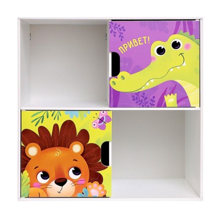 Rabberry with the doors "Funny animals", 60 × 60 cm, white color-4