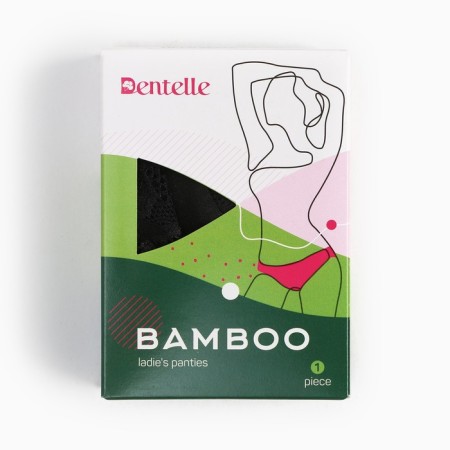 Panties female slips, black color, size 48 (l)-5
