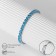 Bracelet with rhinestones "shine" on a puff, blue color in silver