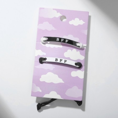 Buffs BFF, BEST FREEND FOREVER, Black and White color, 7 cm-1