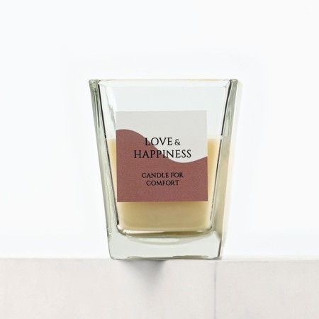Aromatic candle in a glass "Happiness": grapefruit and honey, 6.8 x 8 cm.-4