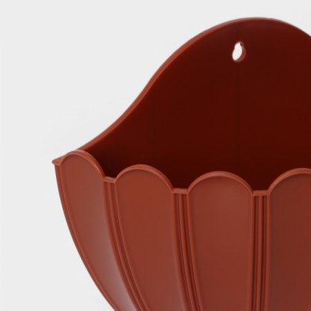 Kashpo wall 1l 20 x11 x15.3cm "chrysanthemum", color terracotta-1