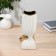 VAZ Ceramics "Derck" stripes, D-9.5 cm H-24.5 cm, golden white