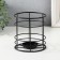 Summary Metal for 1 candle 5 cm "Dalila" black 10.5x10.5x11 cm