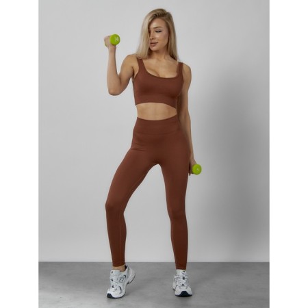 Sports suit female, size 42, brown color-9