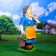 Garden figure "Baba with a chip" 23x37x63cm