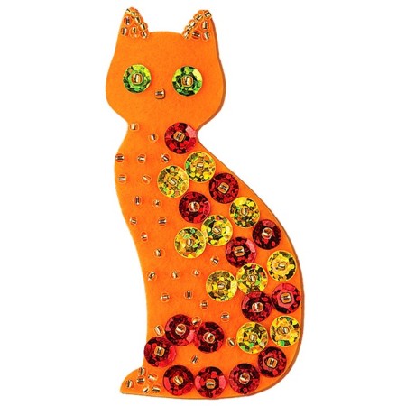 Set for making jewelry-patch "Bright cat"-1