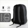 Youth backpack with lightning, external pocket, gray color