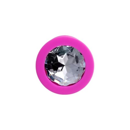 Anal plug Brilliant, silicone, pink color, 7 cm, d = 2 cm-2