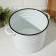 Pan without a decolle, 9 l, induction, handle mix, white color