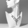 Set 2 objects: earrings, necklace "elite" waterfall, white color in silver, 37 cm