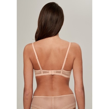 Women's bra -braid, size 75E, beige color-1