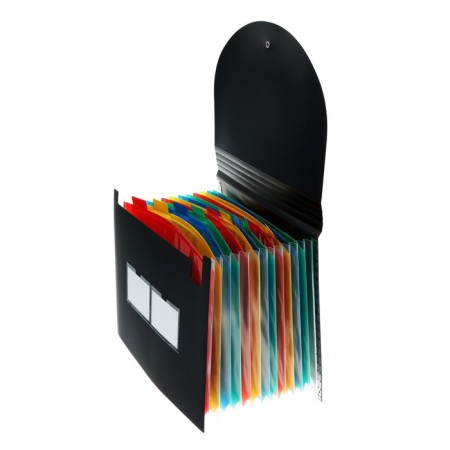 A4 elastic band, 12 departments, black-3