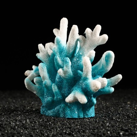 Decorative Coral "Sinulary", 18 x 9 x 14 cm, blue-1