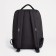 A backpack with a zipper, "saxi", a laptop department, black color