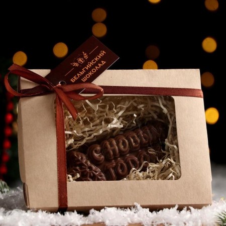 Chocolate figure "Happy New Year Snowflake", 80 g-1
