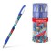 Ballic handle Erichkrause Colortouch Patchwork, node 0.7 mm, thin letter, rubber holder, rod with design, blue ink blue