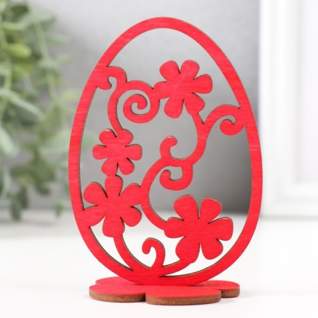 Easter "pattern" 6.5x4.7x9.3 cm (set 2 parts) red-3