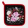Kitchen "Flowers" mittens-output 20x28cm, 19x19cm wax, 100% HL