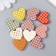 A set of beads for creativity wood "heart in the cell" set 10 pcs 2x2x0.5 cm