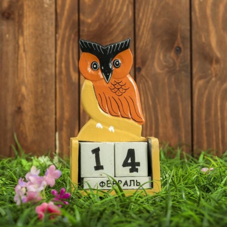 Calendar Table tree "Owl" 10.5x5x19 cm-4