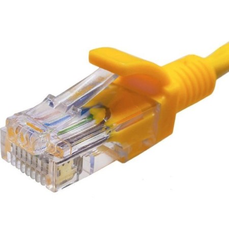Suprlan 10-0164 UTP RJ-45 patch cord.-Vilka RJ-45 Kat. 5e 3M yellow LSZH 24AWG