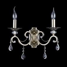 Бра Maytoni RC247-WL-02-R, 2хE14, 60Вт, 25х39х39 см, цвет латунь
