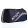 Sports bag with lightning, long belt, black/blue/tricolor color