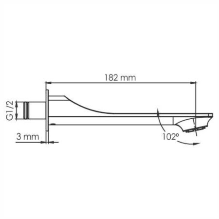 Built -in pouring for the bathtub Wasserkraft A176, brass, color arms steel-1