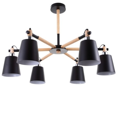 Chandelier 1047/6BK E27 60W Black 76x76x50 cm Bayerlux