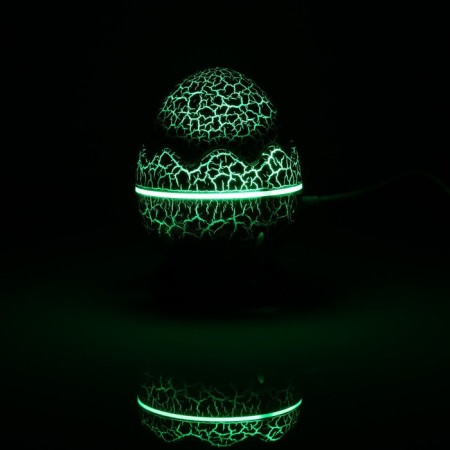 Light device "Dinosaurian egg" 10 cm, speaker, removable hemisphere, glow of RGB, remote control, USB, blue-10