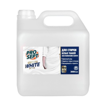 Liquid detergent for washing white and light tissues Crystal White concentrate / 3 l