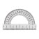 Set of transporters 180 degrees, 10 cm, 3 pieces, calligrata, steel