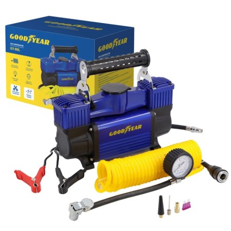 Car compressor Hoodyear Gy-80L, 80 l/min, binopovy, power supply from the battery-4