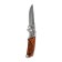 Automatic Boyscout folding knife, wooden pen, 8.5/14.5 cm