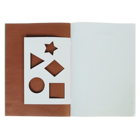 Bilateral A4 color paper, 16 sheets 8 colors "Country of Wonders. Hatter", with stencils-4