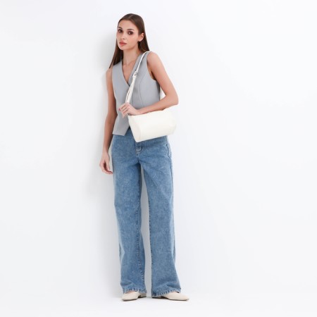Bag Cross-Bodi with a zipper, dairy color-4