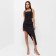 Women's asymmetric skirt Mist: Denim R.42, Black