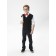 Knitted vest for the boy Amarobaby Pure Love School, height 122 cm, color black