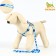 Camouflage set, kapron, leash 120 x 1 cm, fire 21-35 cm, blue-blue